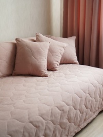 Наволочка декоративная. Коллекция  "Луковичка". Цвет светло-розовый (пудра)