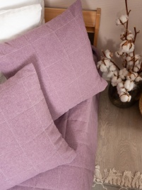 Наволочка декоративная. Коллекция  "Меланж". Цвет сиреневый (сиренево-розовый меланж)