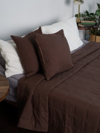 Наволочка декоративная. Коллекция  "Меланж". Коллекция "Меланж". Цвет коричневый (коричневый меланж, шоколад)