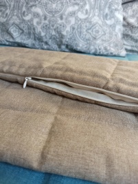 Наволочка декоративная. Коллекция  "Меланж". Цвет песочный (песочно-горчичный меланж)