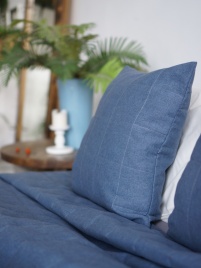 Наволочка декоративная. Коллекция  "Меланж". Цвет синий (синий меланж)