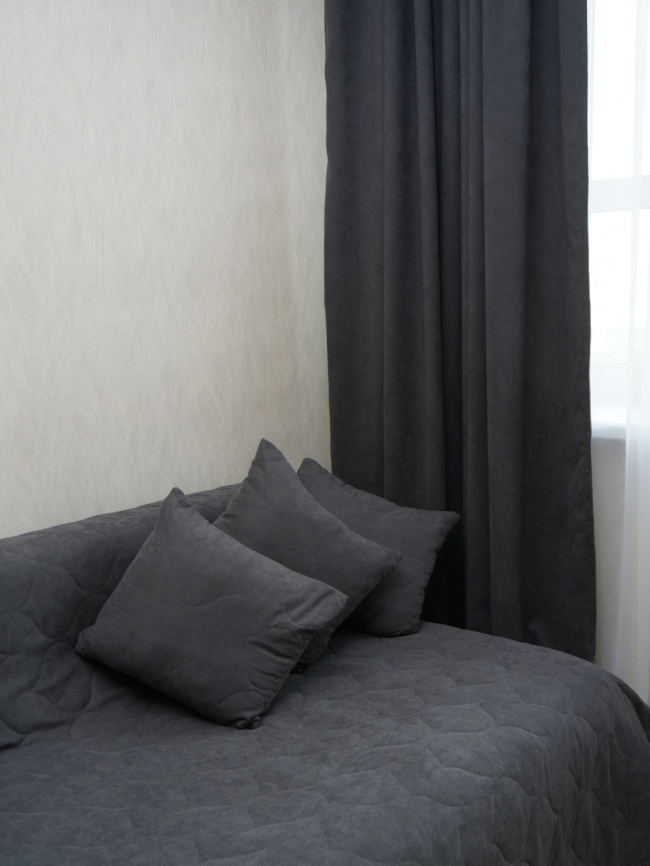 Наволочка декоративная. Коллекция  "Луковичка". Цвет тёмно-серый (графит) фото 1