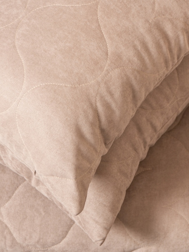 Наволочка декоративная. Коллекция  "Луковичка". Цвет бежевый (капучино) фото 1